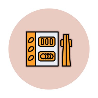 Basit Japon Bento kutusu simgesi, vektör illüstrasyonu