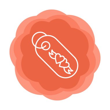 Hediye Etiketi simgesi, vektör illüstrasyonu 