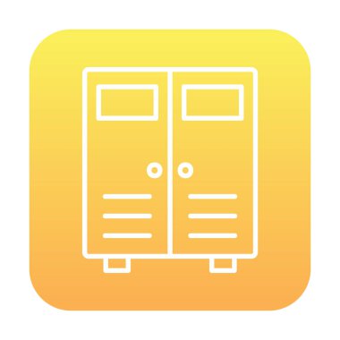 Lockers web simgesi, vektör illüstrasyonu                
