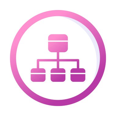 Modern Akış Çizelgesi simgesinin vektör çizimi                            