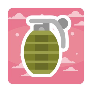 El bombası simgesi, vektör illüstrasyonu