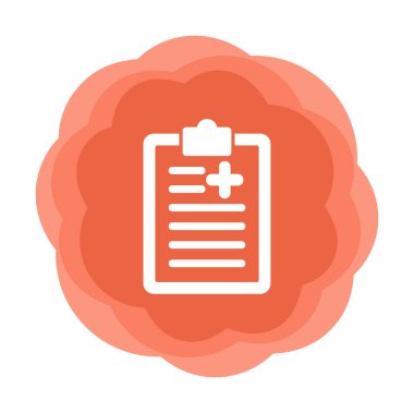 Tıbbi pano simgesi. Web için Tıbbi Rapor vektör simgesinin özet çizimi               