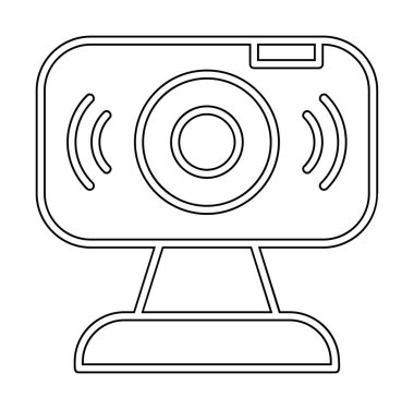 Web kamerası. Web simgesi basit illüstrasyon                   