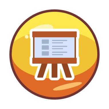 Üniversite Sunum ikonu vektör illüstrasyonu 