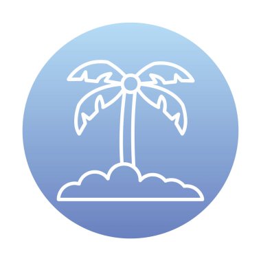 palmiye ağacı kutsal kişilerin resmi, vektör çizim