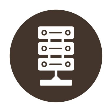 Ağ sunucu simgesinin vektör illüstrasyonu 