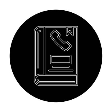 Telefon Rehberi düz simgesi, vektör çizim