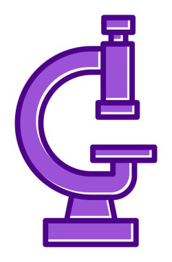 Basit yassı mikroskop vektör çizimi