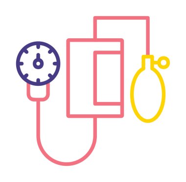 Basit Kan basıncı ölçüm simgesi, vektör illüstrasyonu