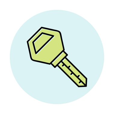 Araba anahtarı simgesi. düz dizayn. vektör illüstrasyonu 