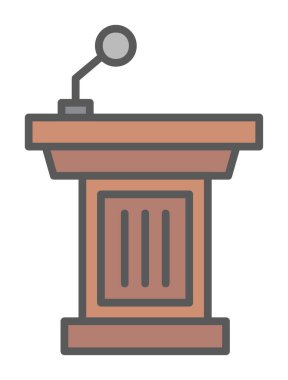 Podyum simgesinin vektör illüstrasyonu 