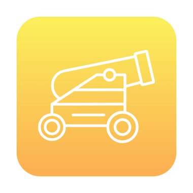 Basit Topçu simgesi, vektör illüstrasyonu