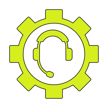 düz Arama Servisi vektör simgesini ayarlıyor 