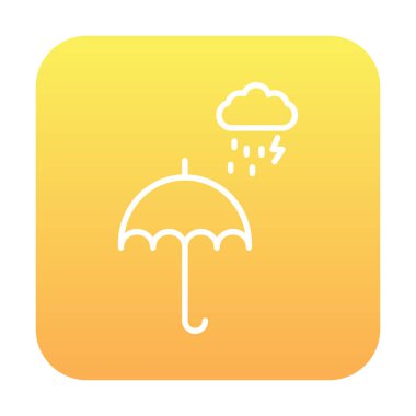 şemsiye simgesi vektör illüstrasyonu 