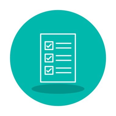 Kontrol Listesi web simgesi, vektör illüstrasyonu 