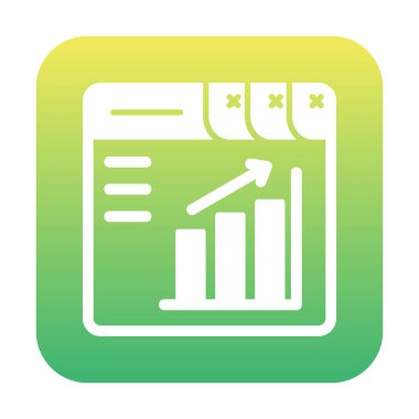 büyüme grafik simgesini, vektör çizim