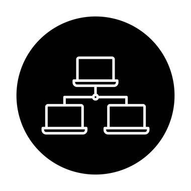 Basit ağ simgesi, vektör illüstrasyonu