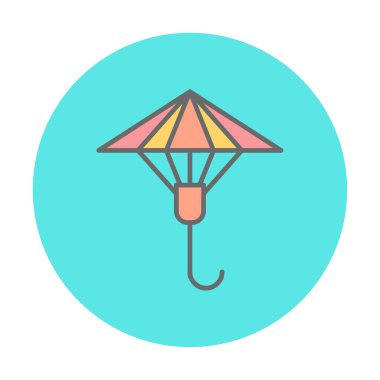 şemsiye simgesi vektör illüstrasyonu 