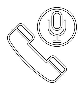 Basit Arama Kaydı simgesi, vektör illüstrasyonu