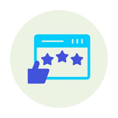 düz Review simge vektör illüstrasyon tasarımı