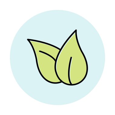 ekoloji sembolü, yaprak simgesi, vektör illüstrasyon grafiği