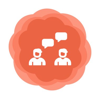 Basit Çalışma İletişim simgesi, vektör illüstrasyonu