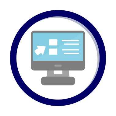 Basit Online Course Üniversitesi simgesi, vektör illüstrasyonu