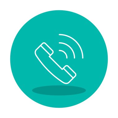 Basit bir telefon görüşmesi. simge illüstrasyonu  