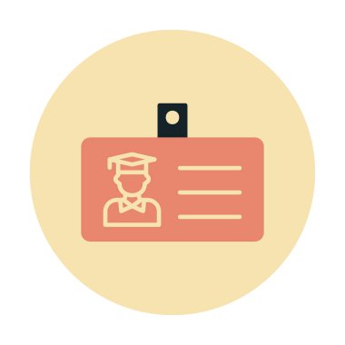 Öğrenci Kimliği Kart vektör illüstrasyonu