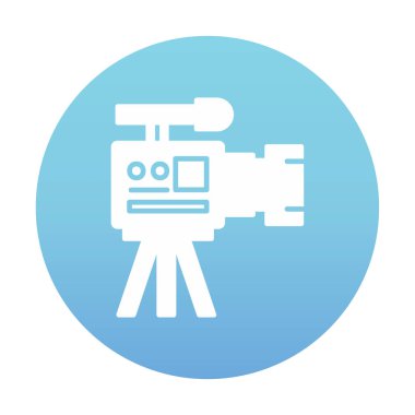 düz basit kamera simgesi vektör illüstrasyonu