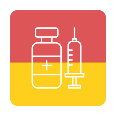 Aşı ikonu vektör illüstrasyon tasarımlı şırınga