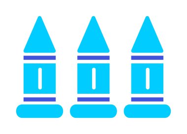 Askeri silah mermileri vektör ikonu. Sembol, logo çizimi. Vektör grafikleri 