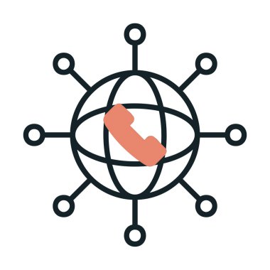 Basit ağ simgesi, vektör illüstrasyonu