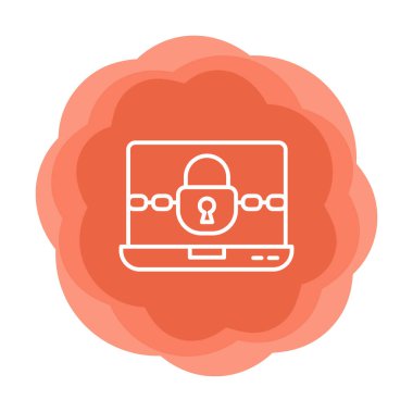 düz Ransomware bilgisayar vektör çizimi  