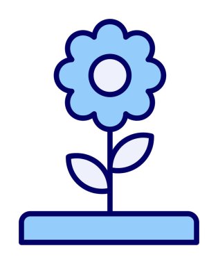 güzel düz çiçek vektör çizimi   