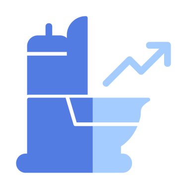 Ok simgesi vektör illüstrasyonlu idrar 