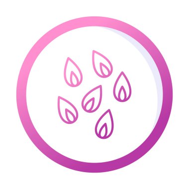 Çiçek Yaprakları simgesi, vektör illüstrasyonu  