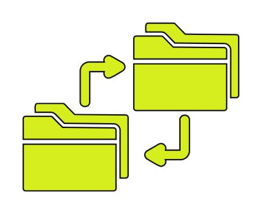 Basit Veri Kopyalama simgesi, vektör illüstrasyonu