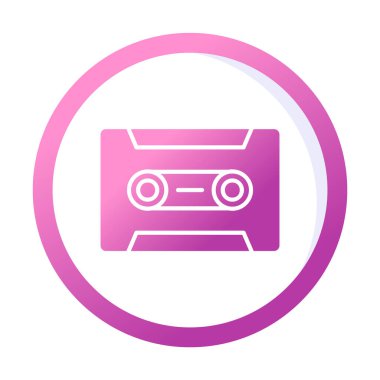 Kaset. Web simgesi basit illüstrasyon                               