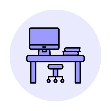 bilgisayar Resepsiyon simge vektör çizim 