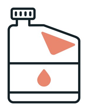 yağ varili vektörü düz renk simgesi 