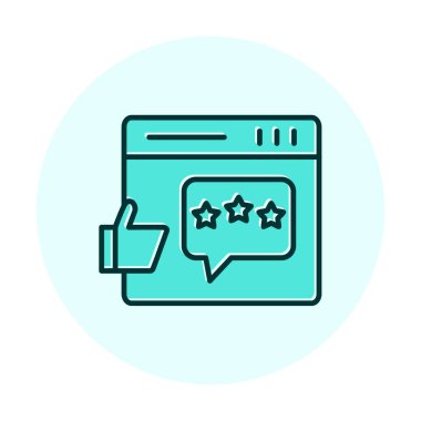 Basit düz geribildirim simgesi vektör illüstrasyon tasarımı