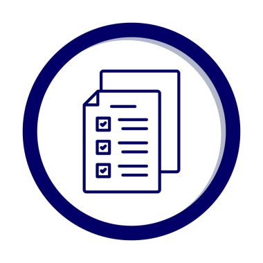 Sınav simgesi vektör illüstrasyonu 