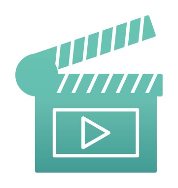 Alkış tahtası vektör düz renk simgesi