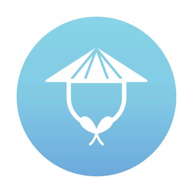 Çin şapkası. Web simgesi basit illüstrasyon 