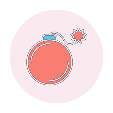 karikatür bombası, vektör illüstrasyonu