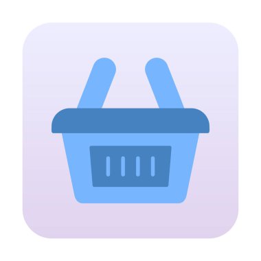 Alışveriş sepeti ikonu vektör illüstrasyonu 