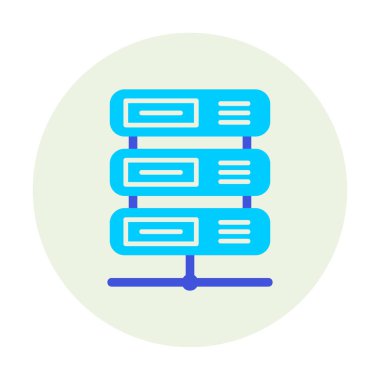 Veri sunucu simgesinin vektör illüstrasyonu 
