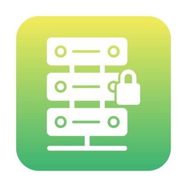 Sunucu simgesi illüstrasyonunu kilitle