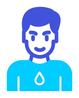 Basit Survivor kişi avatar simgesi, vektör illüstrasyonu